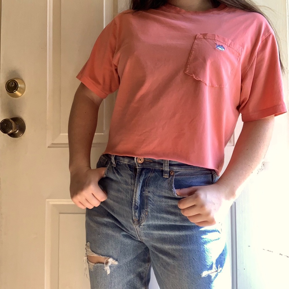 cute Southern Tied cropped t-shirt